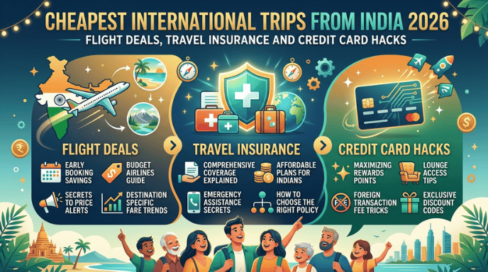  Cheapest International Trips From India 2026: Flight Deals, Travel Insurance and Credit Card Hacks